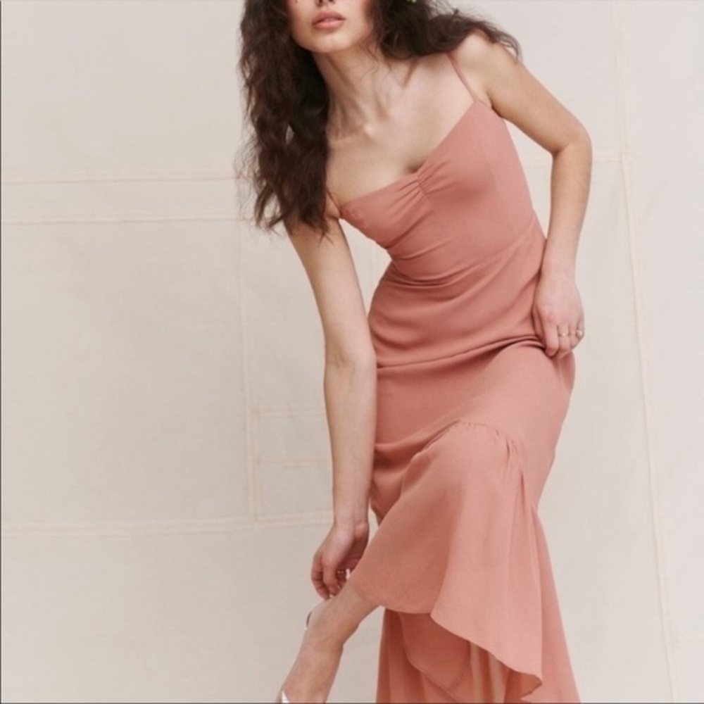 Reformation Emersyn Dress in Praline *NEW*